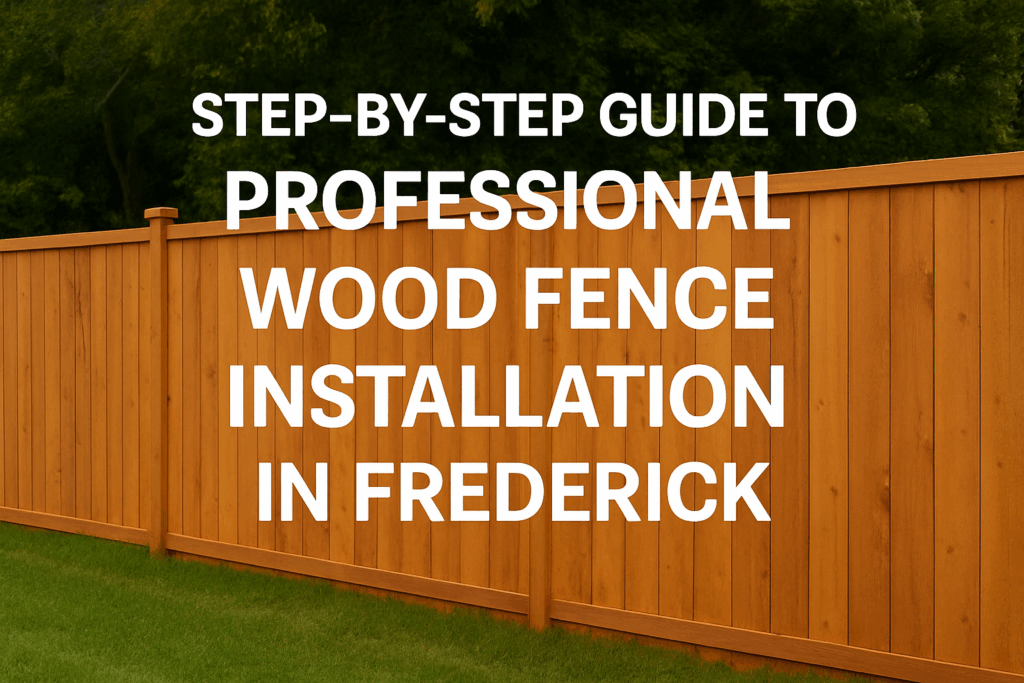 wood fence installation in Frederick